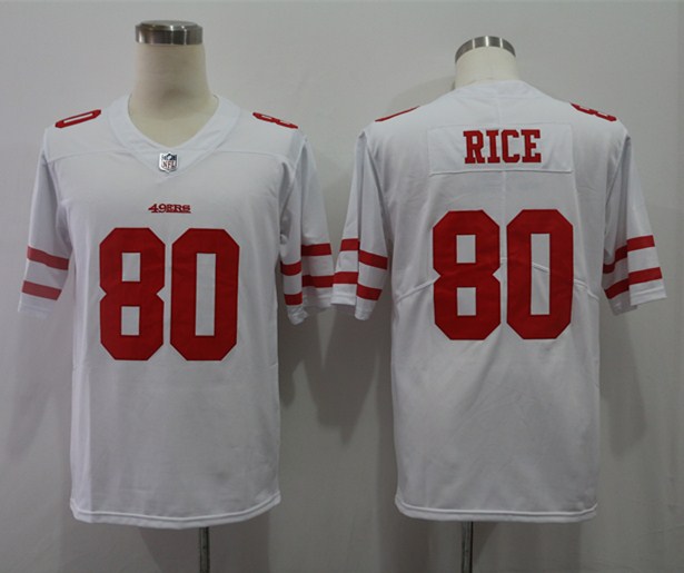Men's San Francisco 49ers Jerry Rice #80 White Jersey